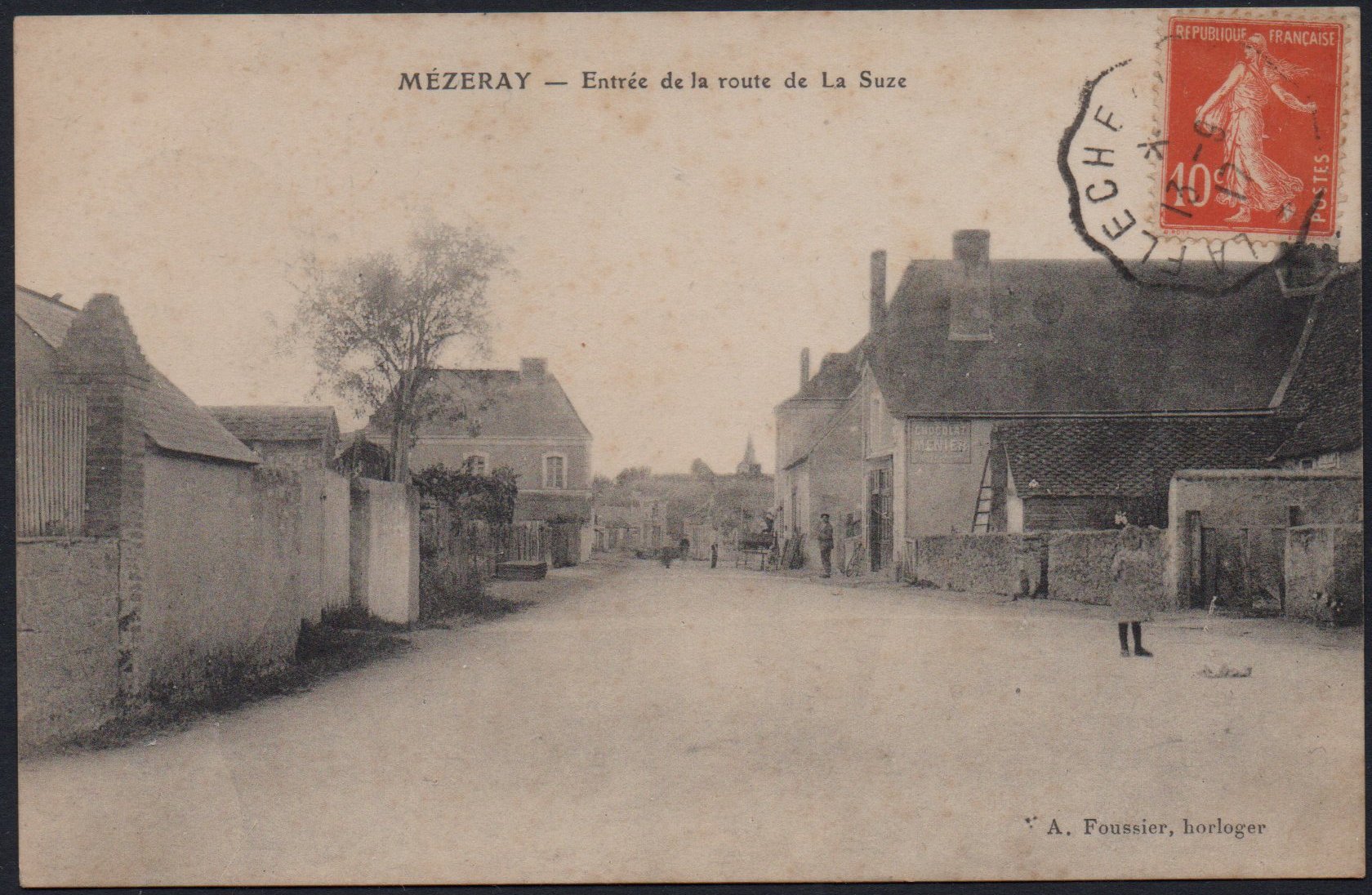Obliteration ferroviaire / chemin de fer 'La Flèche au Mans ', Sept 1917 : Mezeray